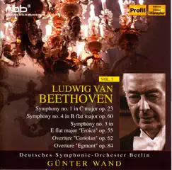Beethoven, L. Van: Symphonies Nos.1, 3, 4 - Overtures by Günter Wand & Berlin Deutsches Symphony Orchestra album reviews, ratings, credits