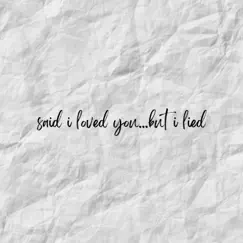 Said I Loved You...But I Lied (Acoustic) Song Lyrics