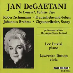 Jan DeGaetani in Concert, Vol. 2 (Live) by Jan De Gaetani & Lee Luvisi album reviews, ratings, credits