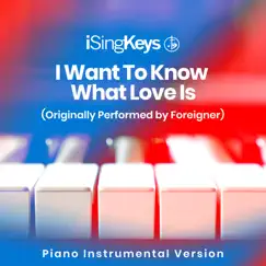 I Want To Know What Love Is (Lower Male Key - Originally Performed by Foreigner) [Piano Instrumental Version] Song Lyrics