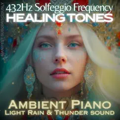432hz Solfeggio Frequency Healing Tones (Ambient Piano with Light Rain & Thunder Sound) - Single by Manifest Subconsciously album reviews, ratings, credits