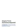 Singular Forms (Sometimes Repeated) album lyrics, reviews, download