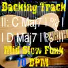 Backing Track C Maj7 D Maj7 Mid Slow Funk 70 BPM song lyrics