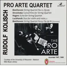 Beethoven, Stravinsky, Hagen & Luckhardt: Chamber Music for Strings by Rudolf Kolisch & Pro Arte Quartet album reviews, ratings, credits