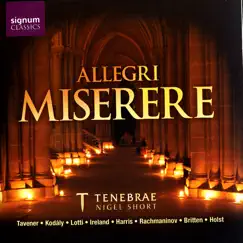 Allegri Miserere by Tenebrae album reviews, ratings, credits