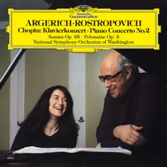 Chopin: Piano Concerto No. 2 in F Minor, Op. 2, Introduction & Polonaise brillante & Cello Sonata in G Minor, Op. 65 by Martha Argerich & Mstislav Rostropovich album reviews, ratings, credits