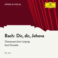 J.S. Bach: Dir, dir, Jehova will ich singen BWV 452 - Single by St Thomas's Boys Choir Leipzig, Helmut Walcha & Karl Straube album reviews, ratings, credits