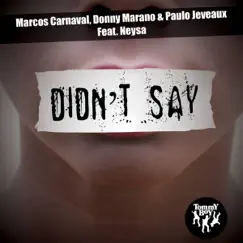 Didn't Say (feat. Neysa) [Marcos Carnaval Tribal Mix] Song Lyrics