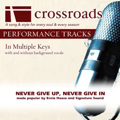 Never Give Up, Never Give In (Made Popular By Ernie Haase and Signature Sound) [Performance Track] - EP by Crossroads Performance Tracks album reviews, ratings, credits