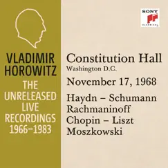 Vladimir Horowitz in Recital at Constitution Hall, Washington D.C., November 17, 1968 by Vladimir Horowitz album reviews, ratings, credits